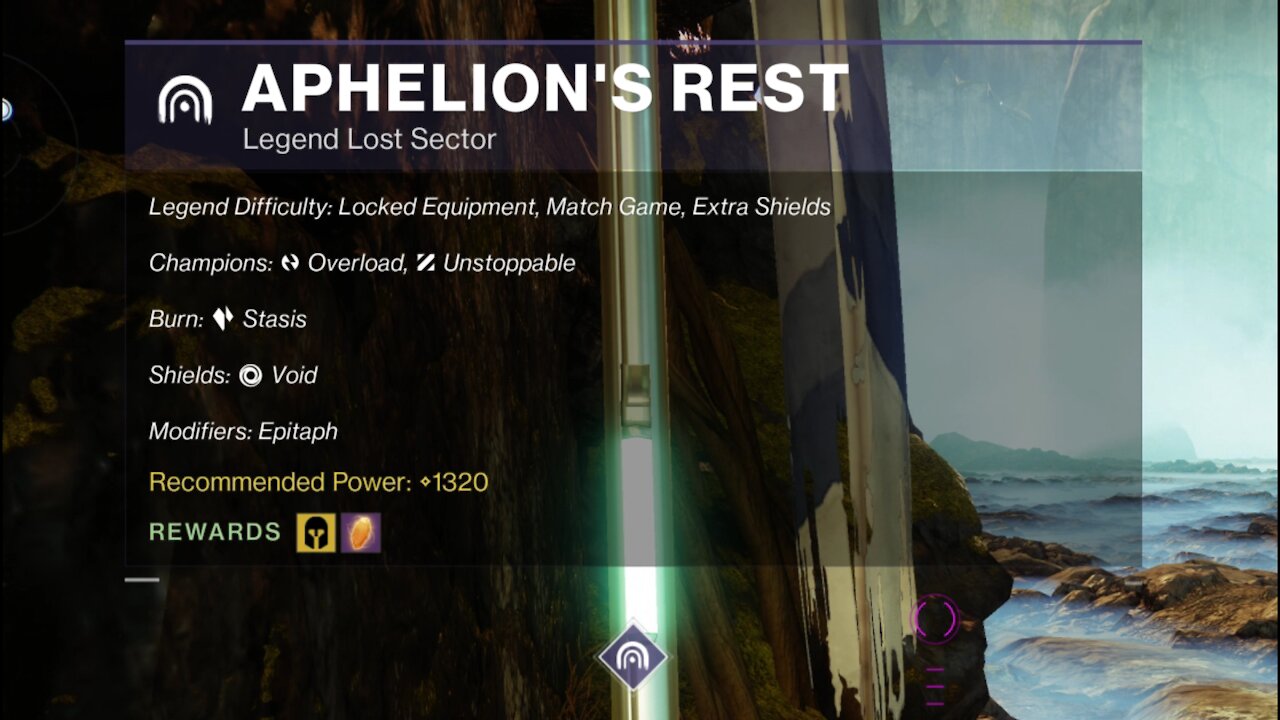 Destiny 2, Legend Lost Sector, Aphelion's Rest on the Dreaming City 9-28-21