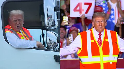 ‘How Do You Like My Garbage Truck?’ Trump Rides In Truck After Biden Insult, Favre Takes The Stage