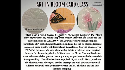 Art In Bloom Card Class