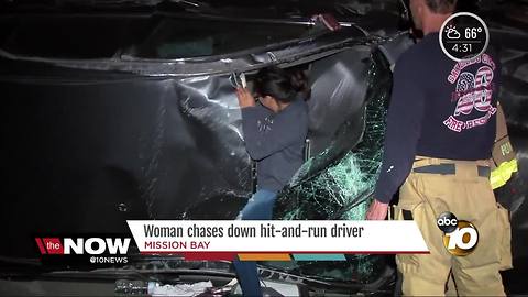 Driver chases after passengers after 2-car crash