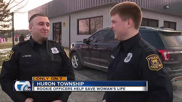 Rookie officers help save woman's life