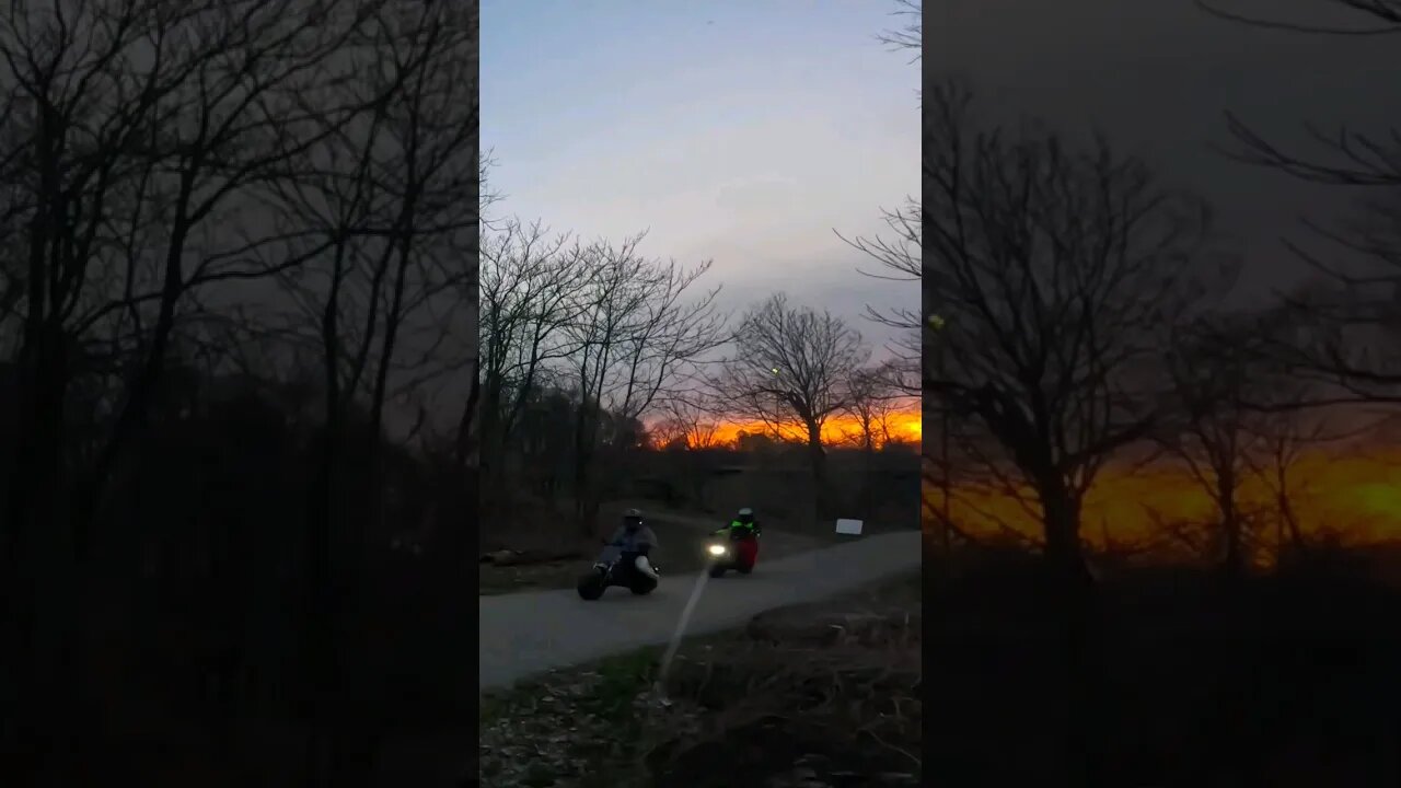 dirt bikes on the Erie Canal Trail at Lehigh Valley Trail junction #cycling #newyork #traffic