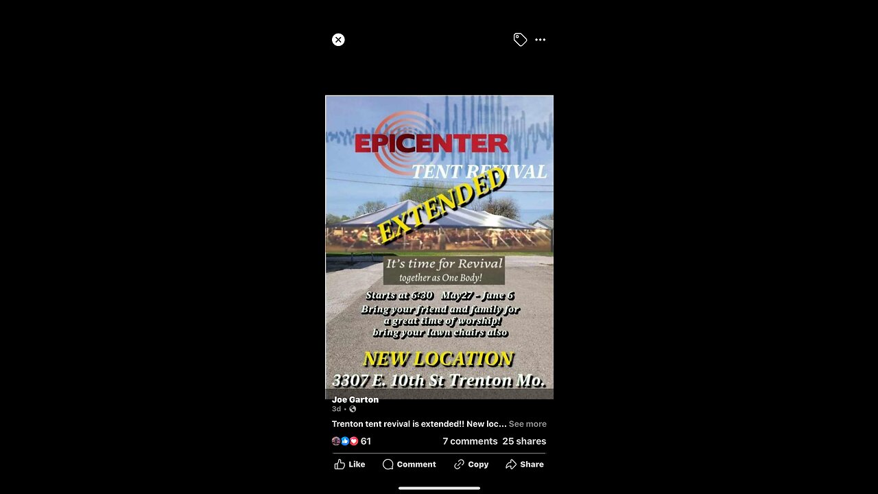 2024-06-04 -Night 19 Trenton Missouri Epicenter Revival - 6:30pm