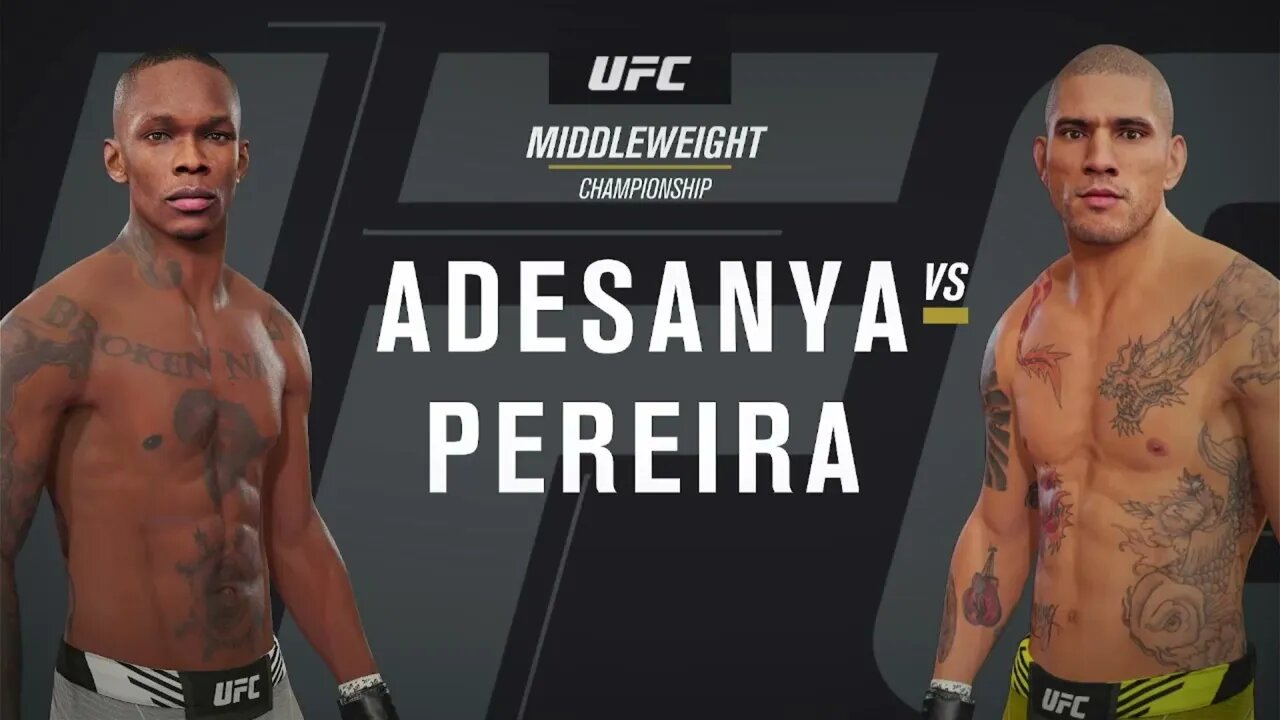 Israel Adesanya vs Alex Pereira UFC 4 CPU VS CPU