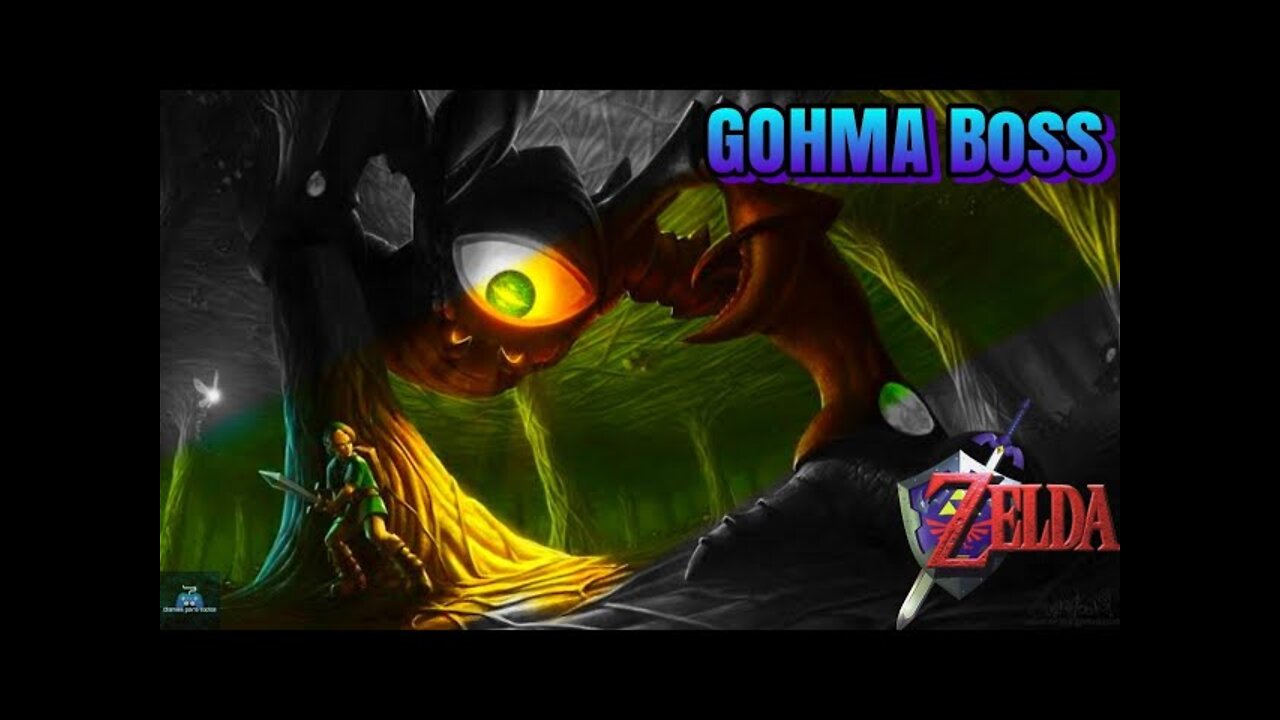 The legend of Zelda ocarina of time - First boss (GOHMA) N64 (Randon Gameplay)