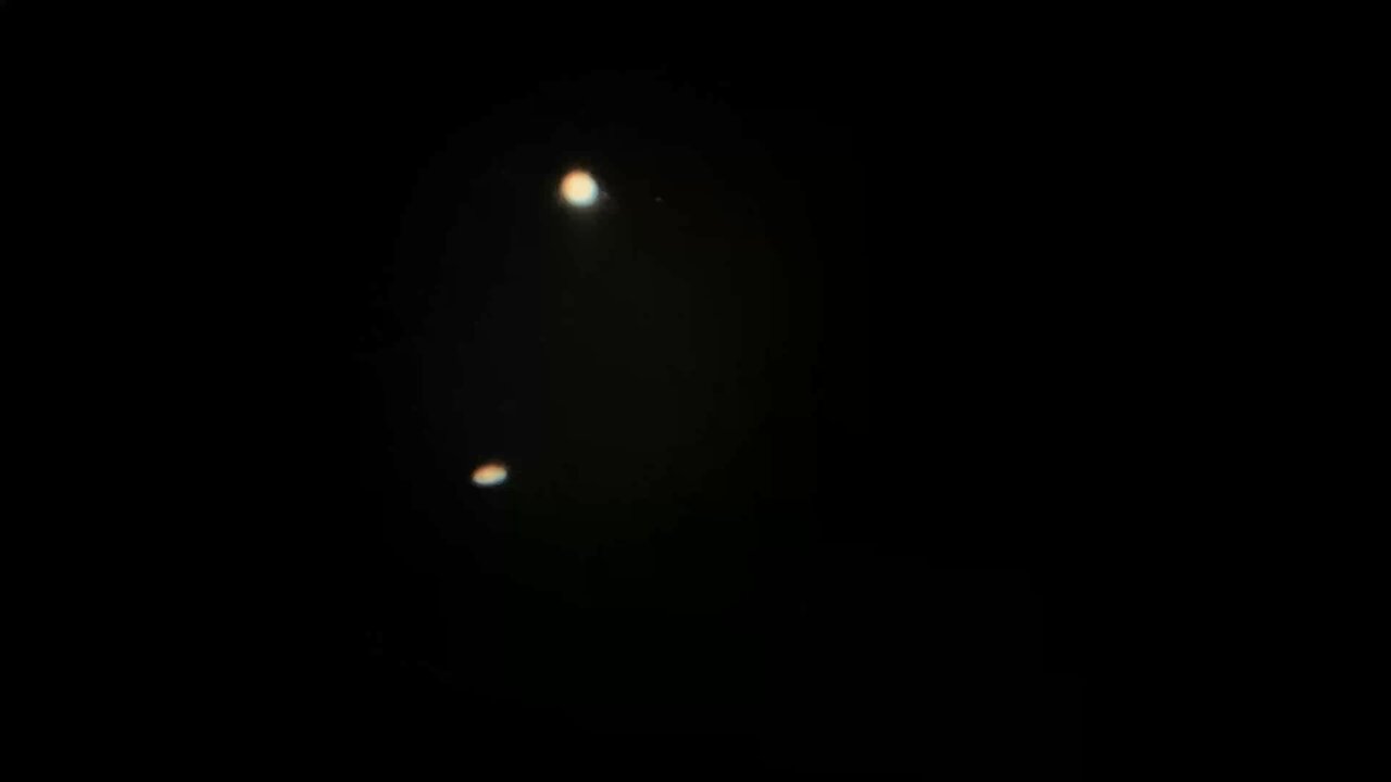 Jupiter and moons in same frame as Saturn!!