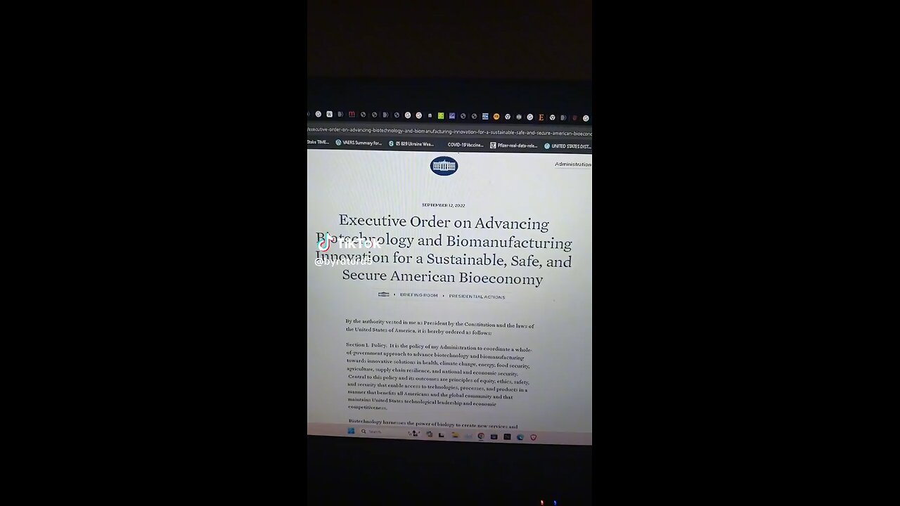 US legislation on biotechnology