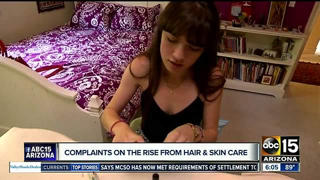 Complaints on the ride from hair and skin products