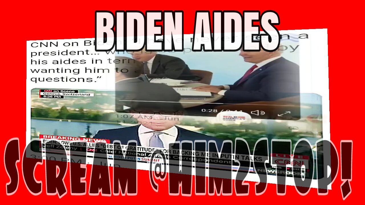 BIDEN AIDES SCREAM AT HIM TO STOP ANSWERING PRESS QUESTIONS