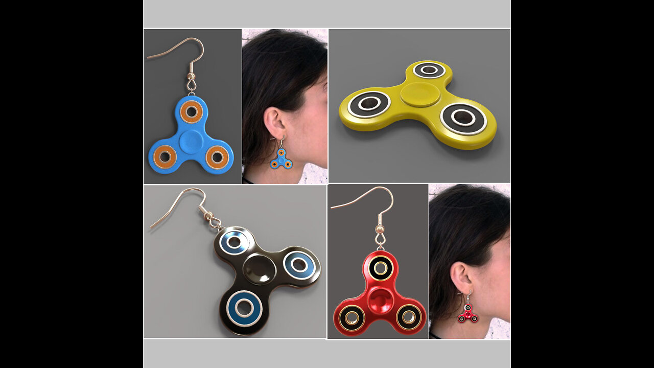 Spinner style Earings for 3d printing