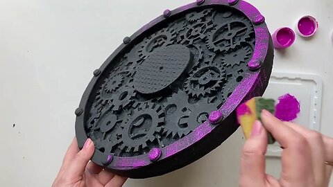 Styrofoam Gear Wall Clock / Styrofoam and Cardboard Wall Decor Idea
