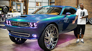 Pimped Dodge Challenger Boasts MASSIVE 34-Inch Rims