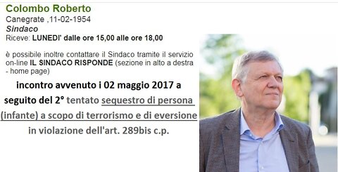 SINDACO CONFERMA LA SUPREMAZIA NAZISTA DEI TRIBUNALI