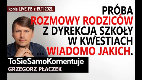 Próba rozmowy Rodziców z Dyrekcją szkoły w kwestiach związanych z maseczkami i kwarantanną dzieci.