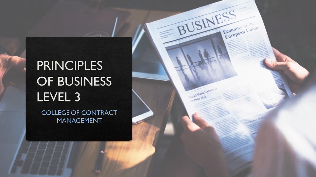 Principles of Business Level 3 |