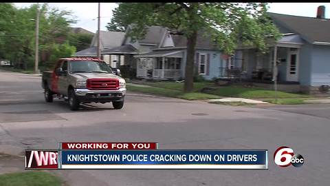 Knightstown police chief says he's gotten so many complaints about speeding cars that he's beefing up evening patrols