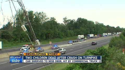 2 kids dead after crash on Ohio Turnpike