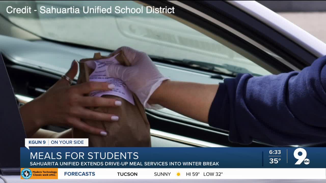 Sahuarita Unified School District to provide free meals for students over winter break