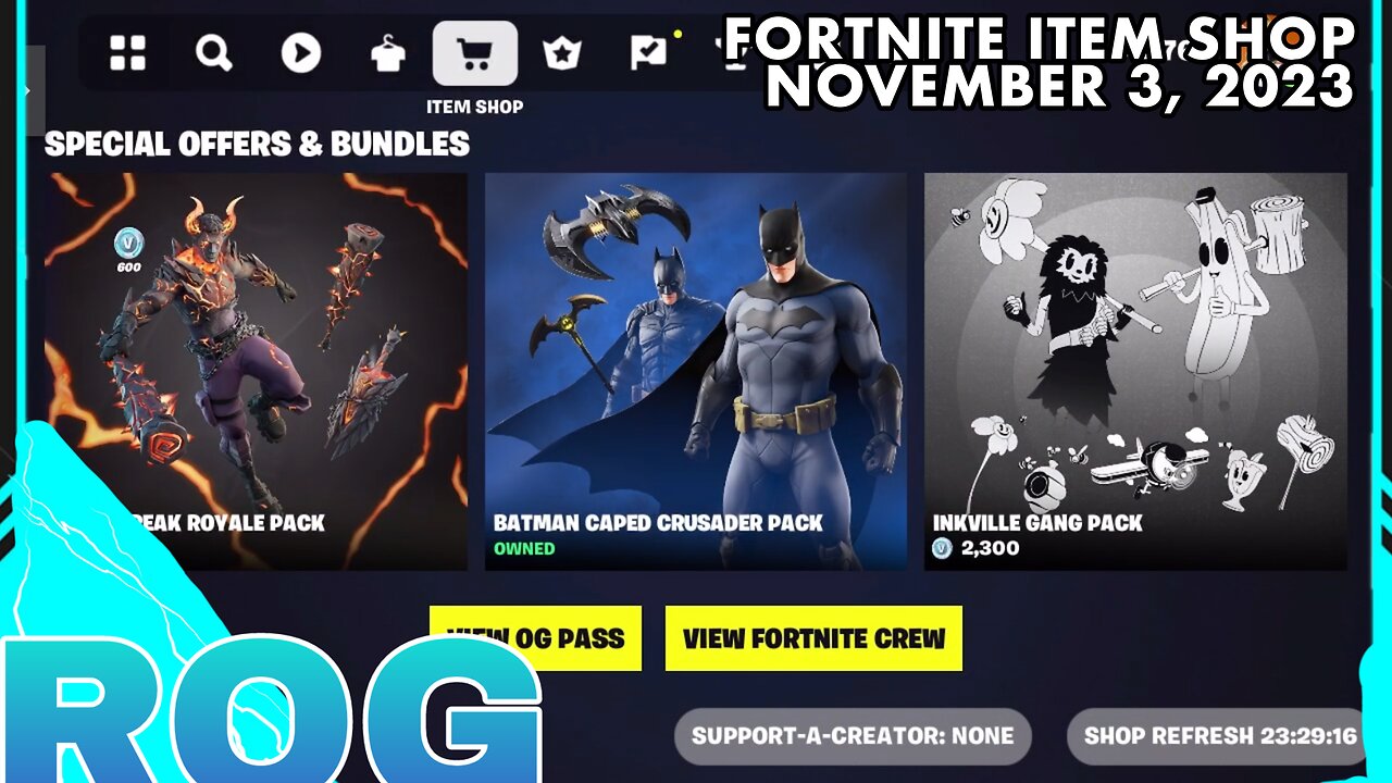 1ST SHOP OF FORTNITE OG? FORTNITE ITEM SHOP (November 3, 2023)