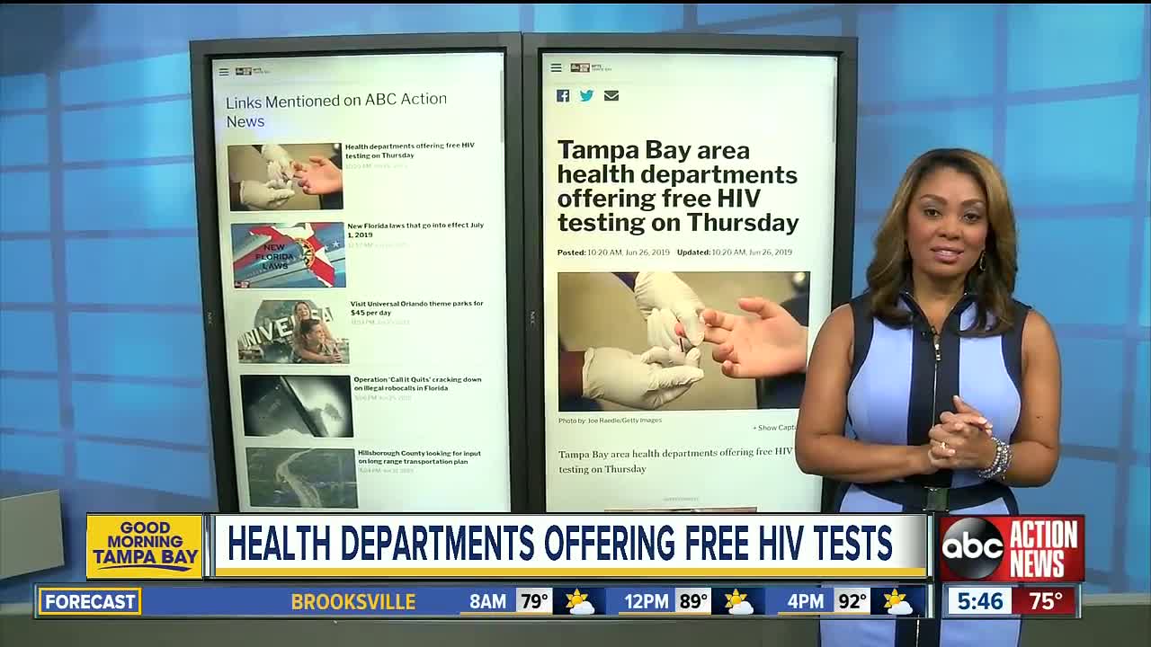 Health departments offering free HIV testing on Thursday