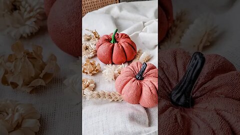 DIY PLASTER OF PARIS PUMPKINS #shorts #falldecor #diyplasterofparis #plasterpumpkin #diyfalldecor