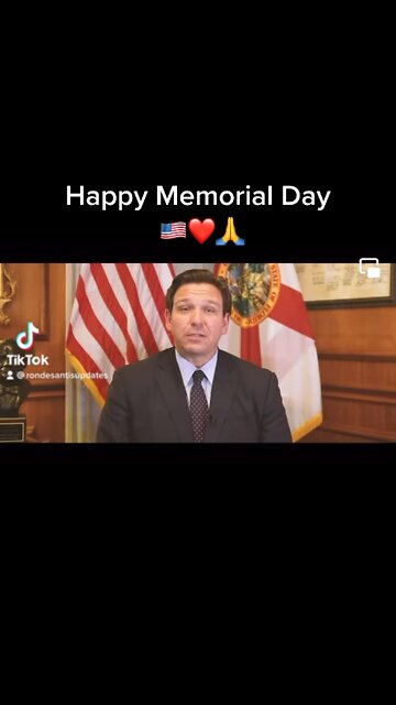 Governor DeSantis shares a Memorial Day message 🇺🇸❤️🙏