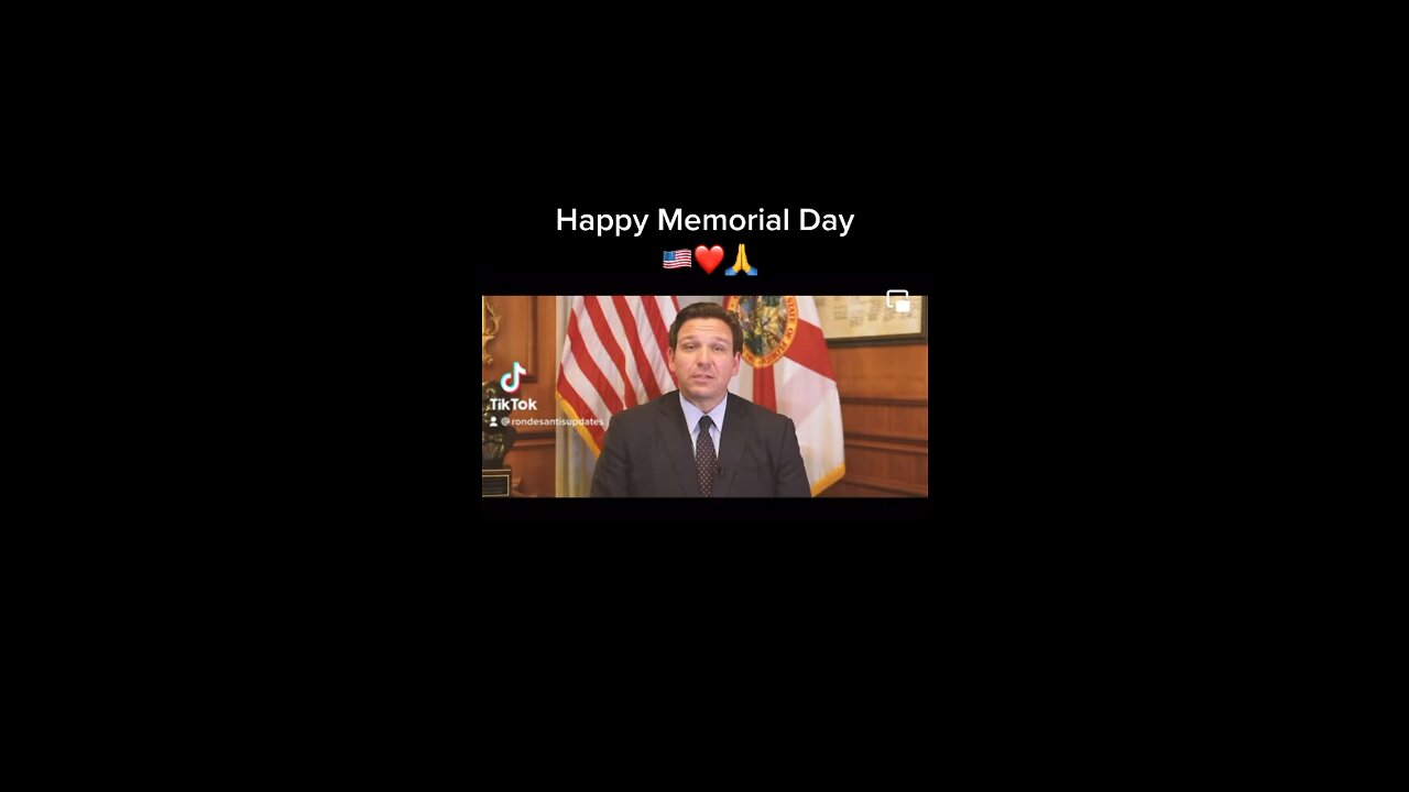 Governor DeSantis shares a Memorial Day message 🇺🇸❤️🙏