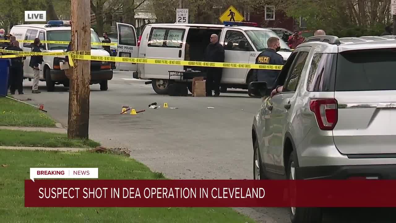 Suspect shot during DEA enforcement operation in Cleveland