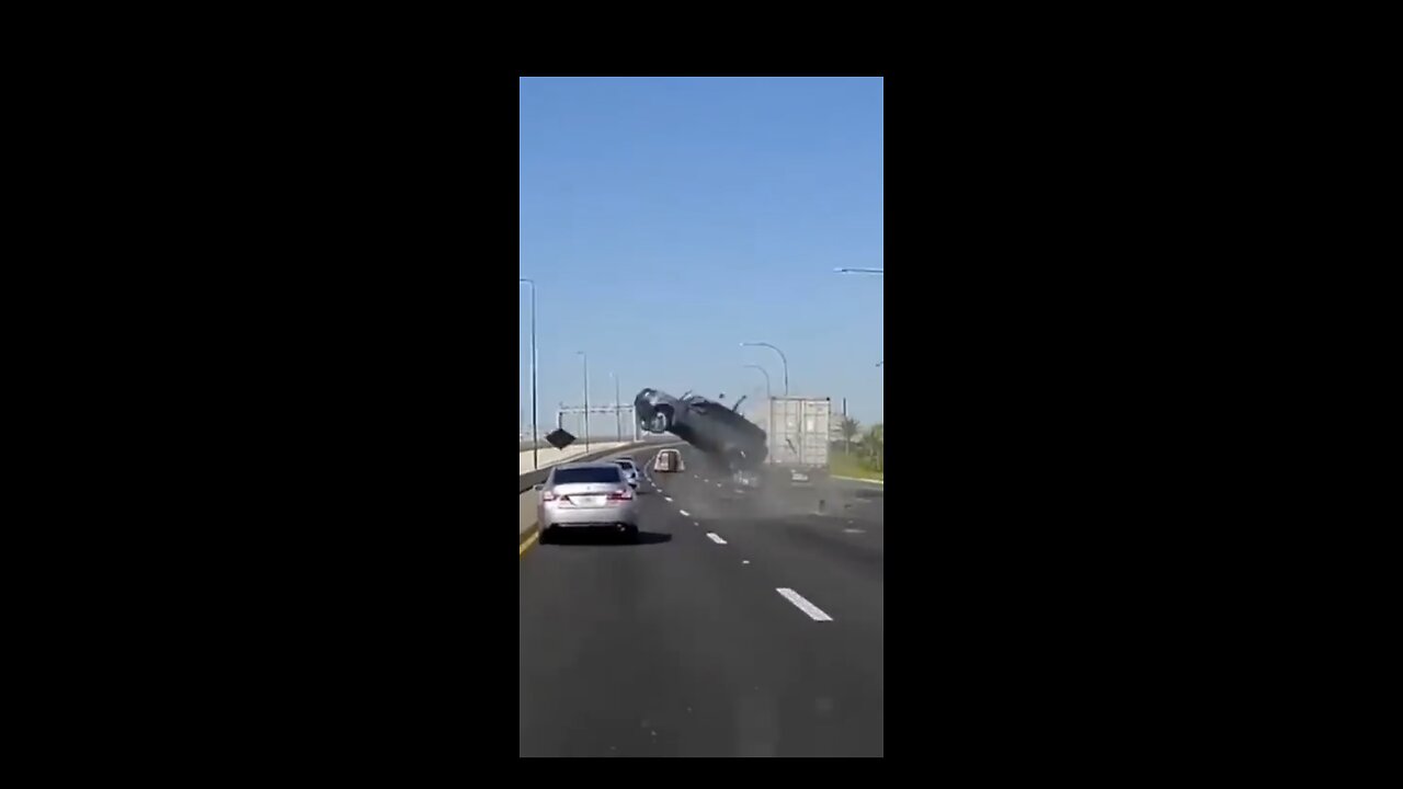 Major Car Accident,, Car Flips Mid Air To Opposite Lane!!