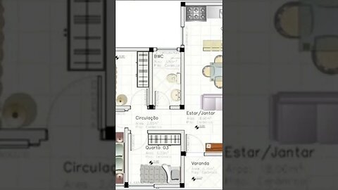 planta baixa casa com 3 quartos