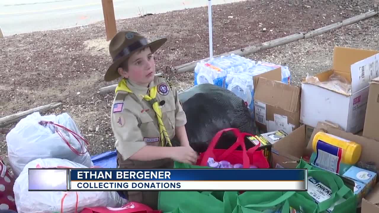 Local boy organizes donation drive to help people affected by floods in Oregon