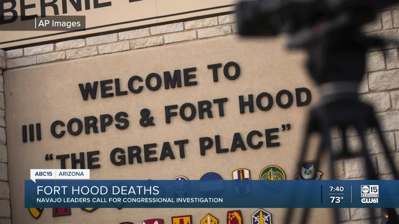 Navajo leaders call for congressional investigation following deaths at Fort Hood in Texas