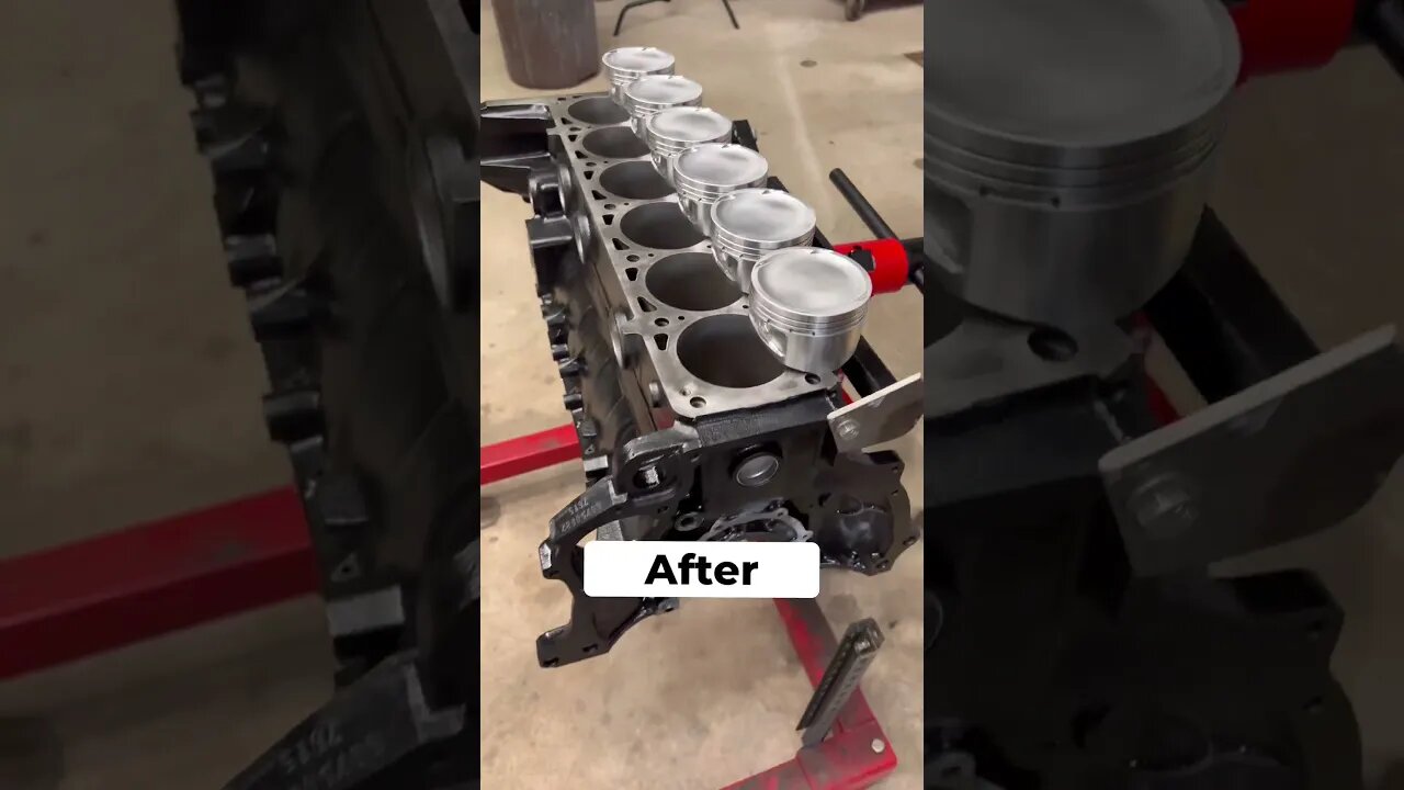 BMW E34 M5 Engine Before and After #bmw #bmwe34 #bmwm5 #diy #restoration #automotive #engine #tools