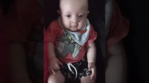 Sweet Baby Boy Talking To Everyone