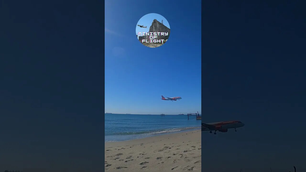 Beautiful Beach as A320 Lands at Gibraltar