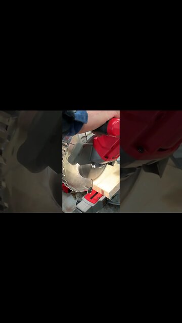 Crosscutting With a Chopsaw #shorts