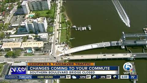 Temporary bridge opens up off of Southern Boulevard in West Palm Beach