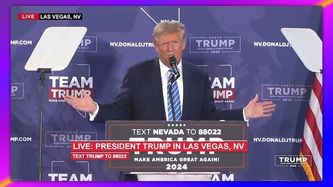 PRESIDENT TRUMP IN LAS VEGAS, NV - JANUARY 27, 2024