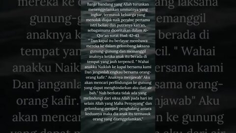 KELUARGA NABI NUH AS YANG INGKAR