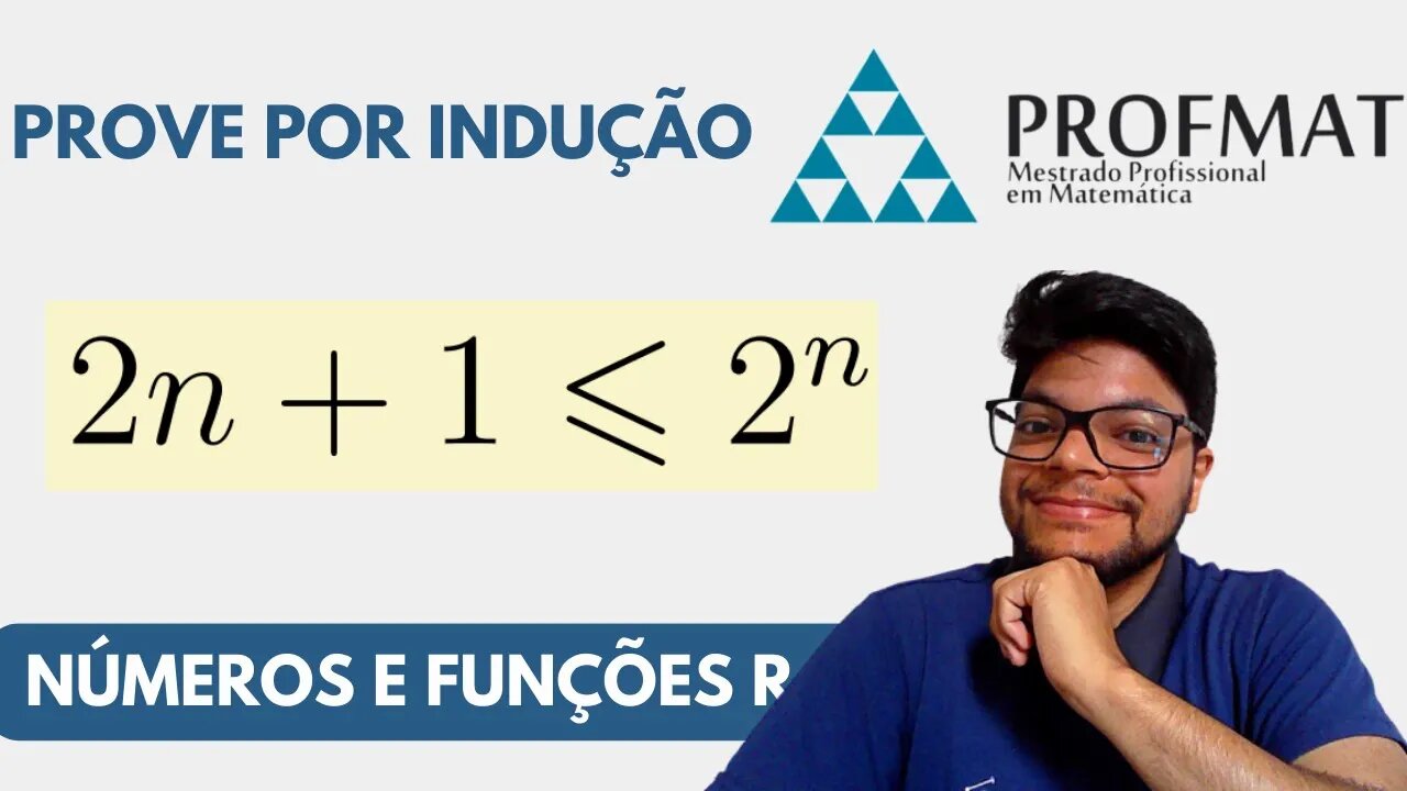 Prova por Indução que 2n + 1 ≤ 2^n para todo n ∈ N e n ≥ 3 (Números e Funções Reais PROFMAT)