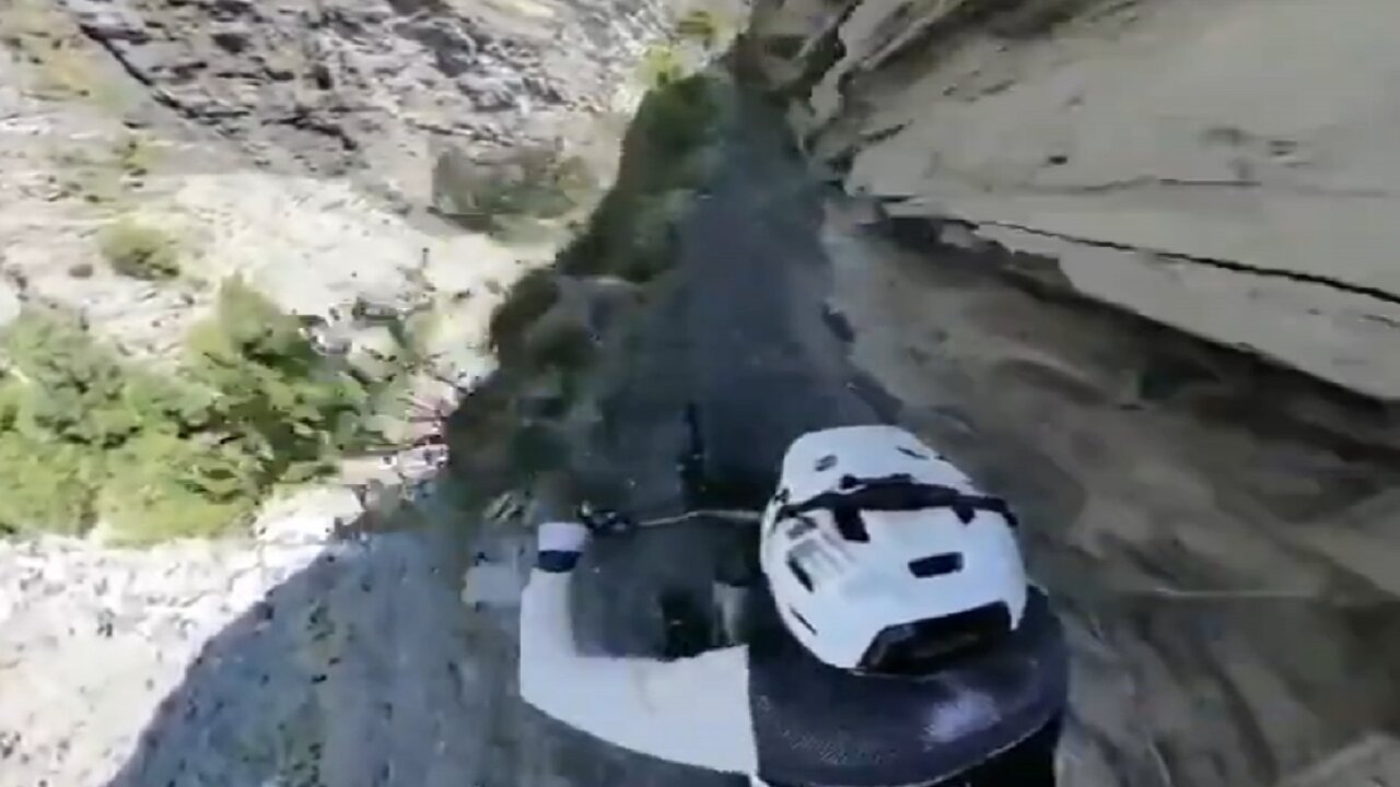 Bike riding on a very narrow mountain path