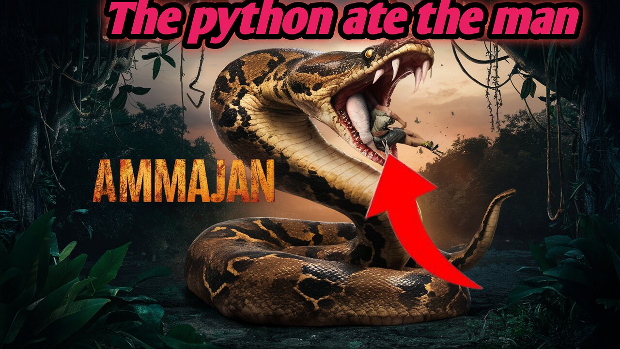 The python ate the man