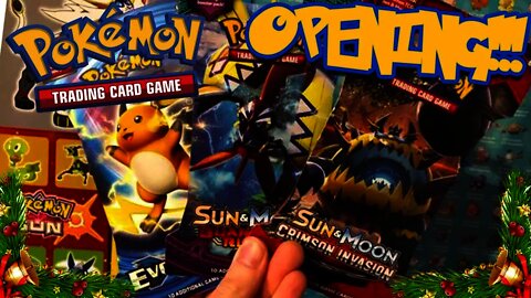 Pokemon 3 Booster Pack Christmas Opening! (Evolutions, Crimson Invasion, & Guardians Rising)