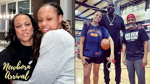 Shaq & Shaunie's 6 Foot 4 Inch Daughter Mearah Still Wants To Sit On Mommy's Lap! ⛹🏾‍♀️