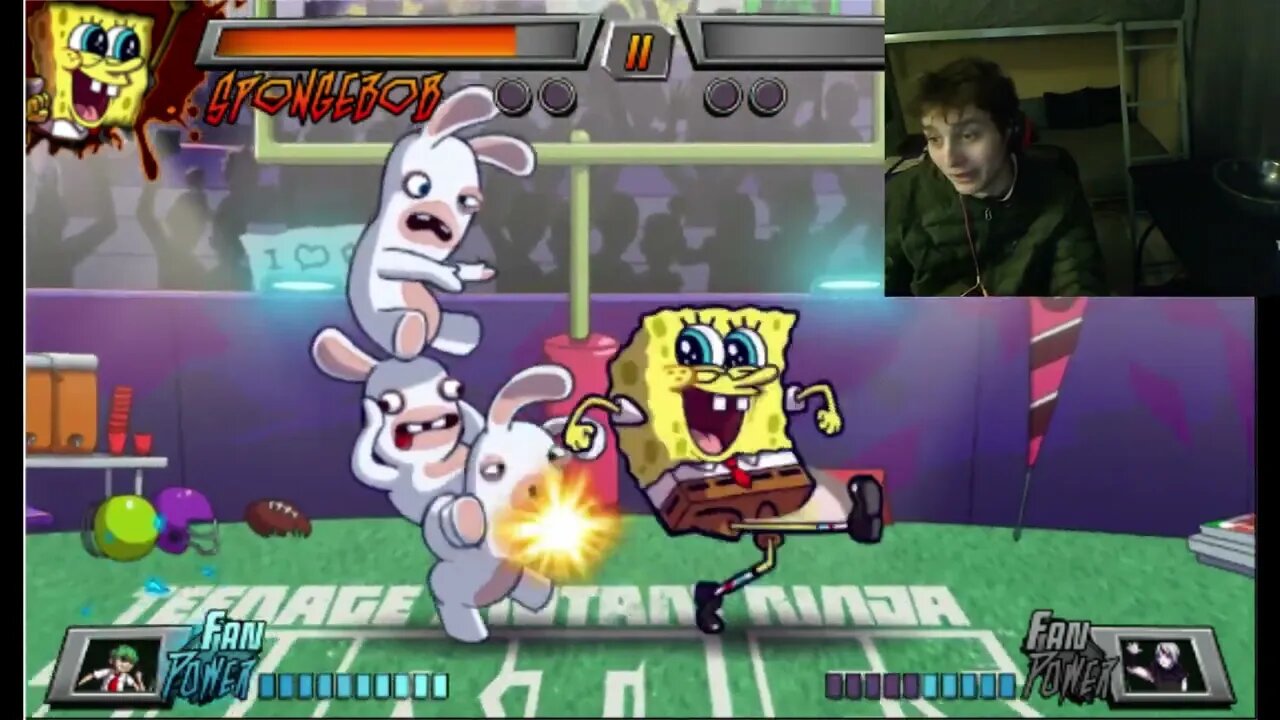 Rabbids VS SpongeBob SquarePants In A Nickelodeon Super Brawl 3 Battle With Live Commentary