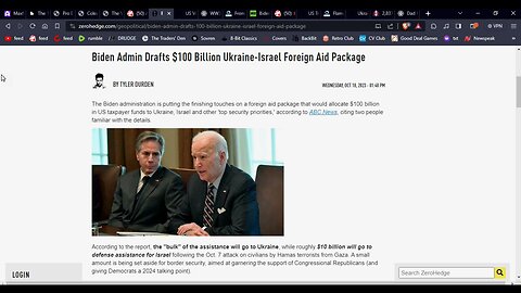 10 Billion in Aid for Israeli State & Ukraine (Khazaars)