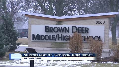 Two Brown Deer Middle School students arrested for making threat on social media to harm students