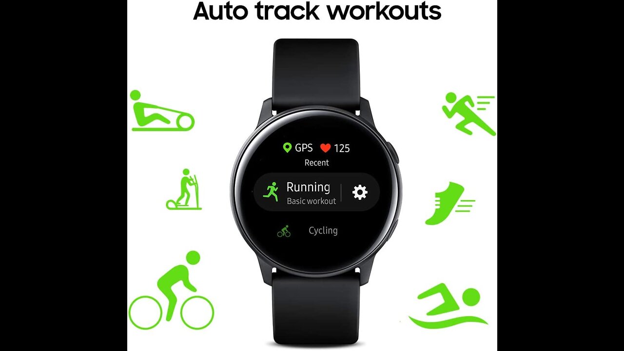 SAMSUNG Galaxy Watch Active (40MM, GPS, Bluetooth) Smart Watch with Fitness Tracking, and Sleep...