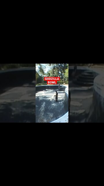 BIGGEST BACKYARD POOL EVER! #tobyburger #poolskateboarding #poolskating #skateboarding #godzillabowl