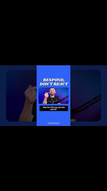 Respond Don’t React 🙅‍♂️ #holyspirit